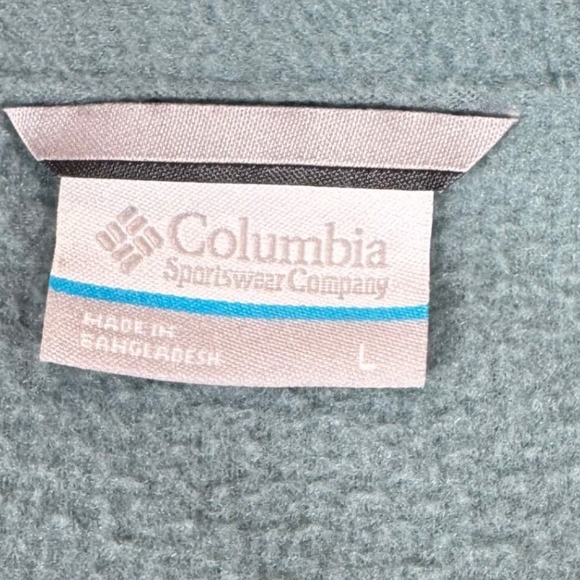 Columbia Fleece Jacket Full Zip Green Outdoors Activewear Womens Large - Picture 4 of 10